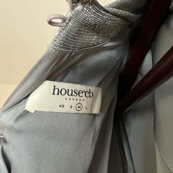 HOUSE OF CB silver holographic giorgiana dress - Picture 6 of 7